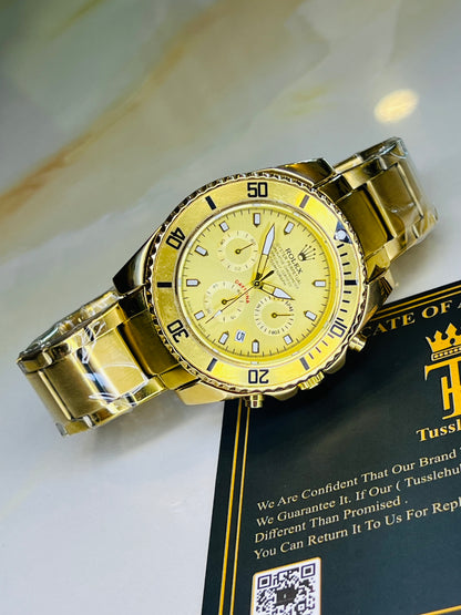 All Gold Daytona Chronograph Watch