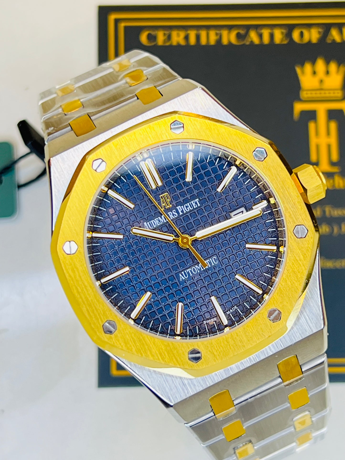 AP Two Tone Automatic Blue Dial Super Clone Watch