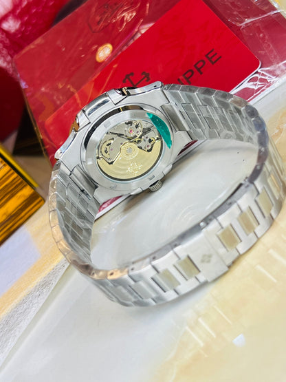 Silver White Automatic Nautilus Super Clone Watch