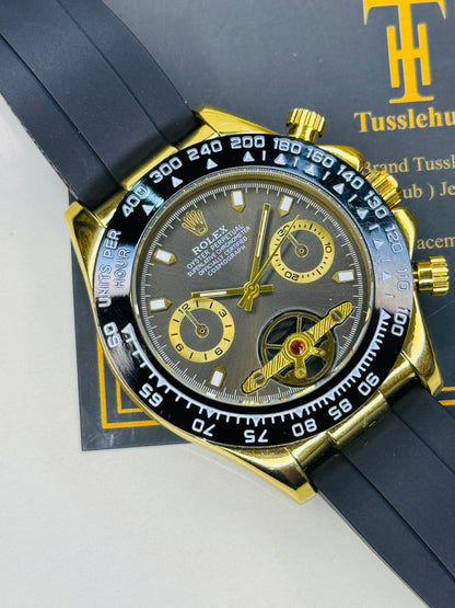 Skeleton Daytona Gold Black Watch