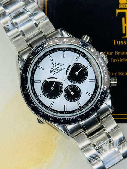 Speedmaster White Dial Silver Automatic Master Clone Watch