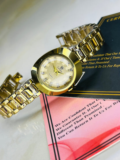 All Gold Rado Diastar Watch For Her