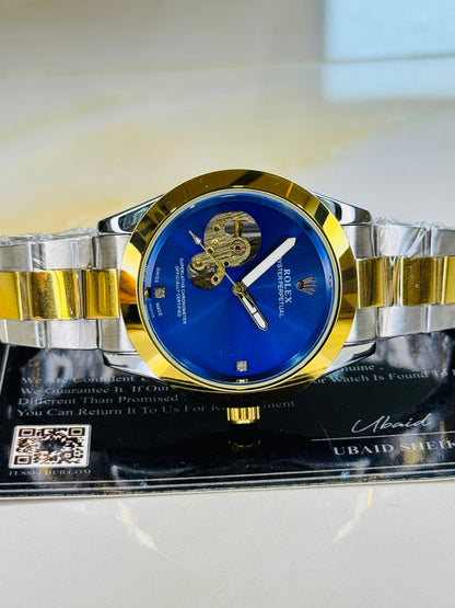 Two Tone Sapphire Hawk Eye Automatic Rolex Watch