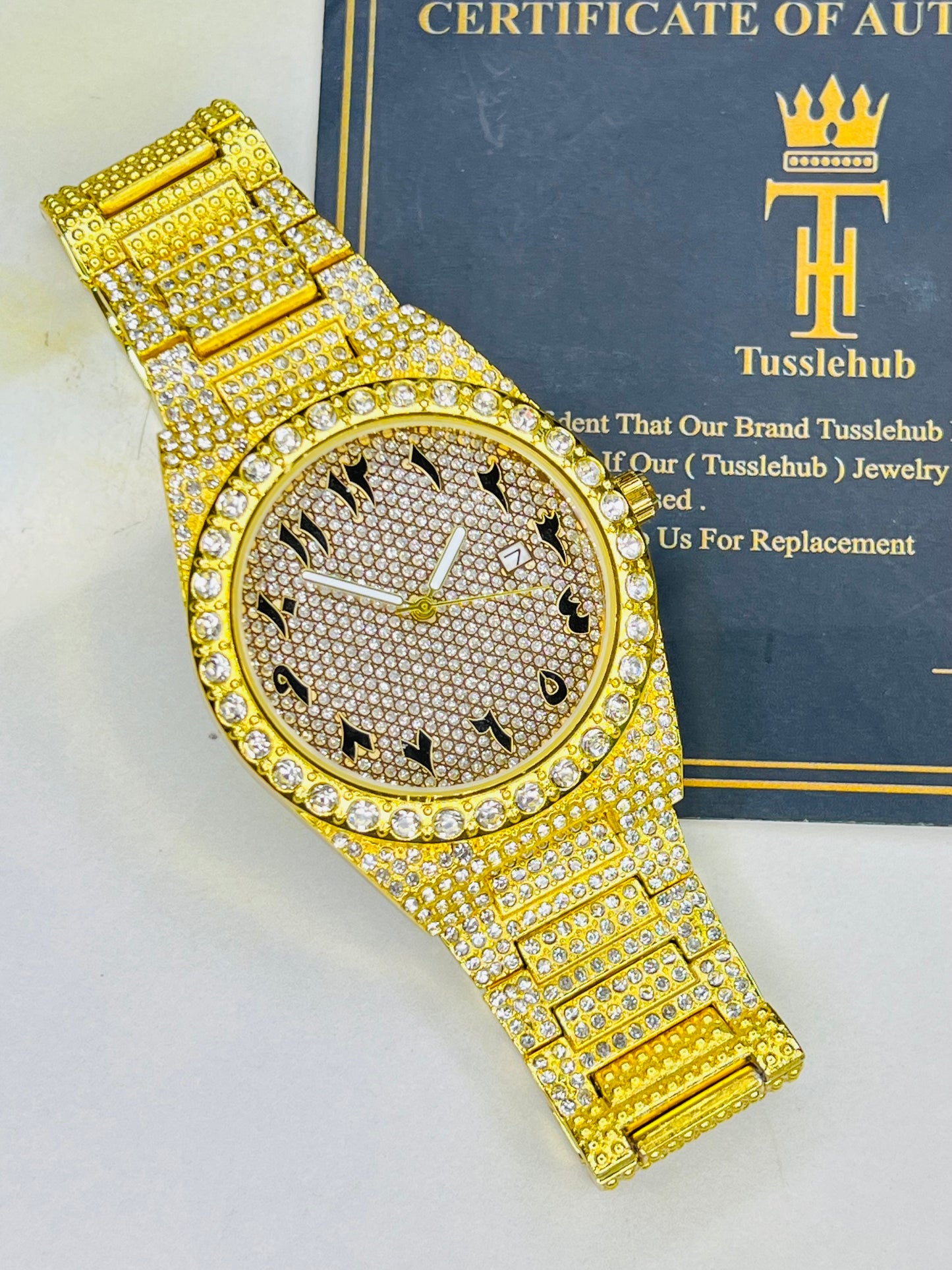 Gold Curdden Unisex Iced Out Watch