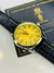 Om*ga Sea Master Black Two Tone Gold Dial Day Date Watch