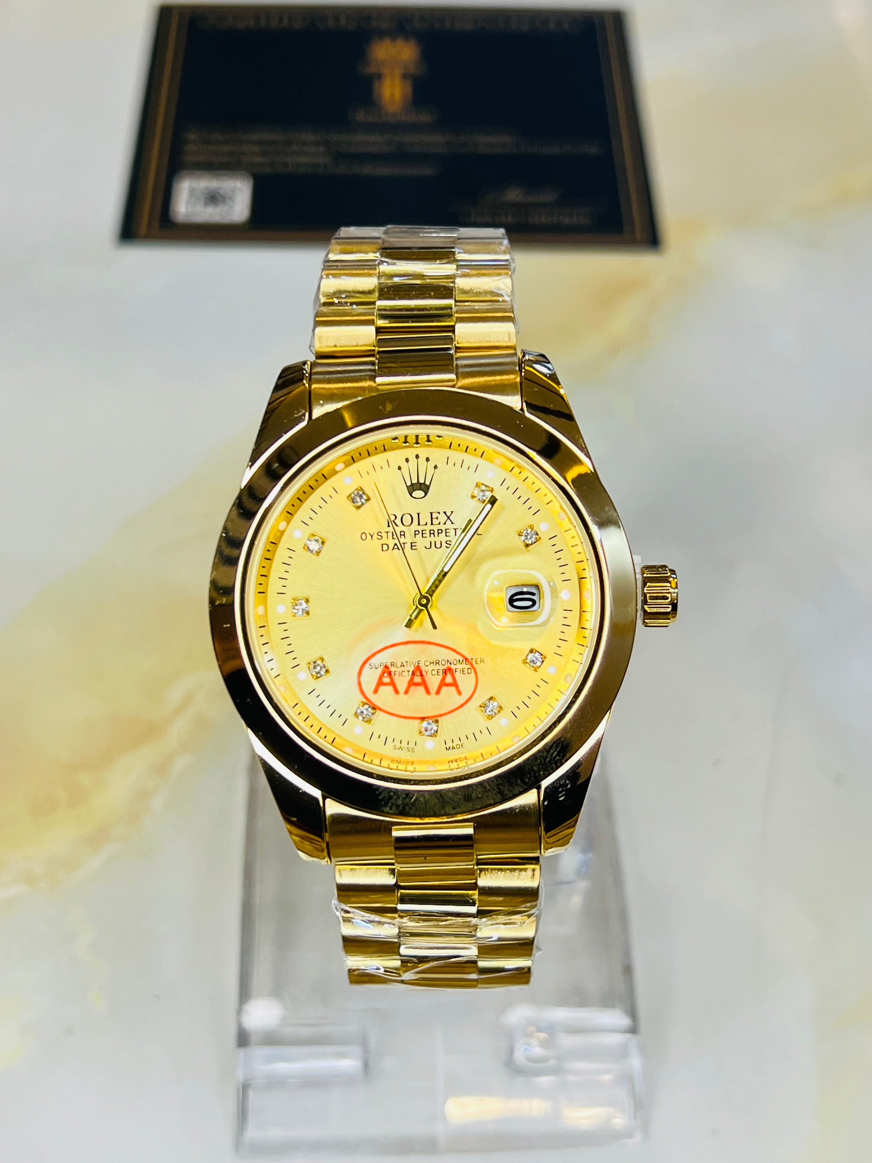 All Gold Plain Bezel Date Just Watch