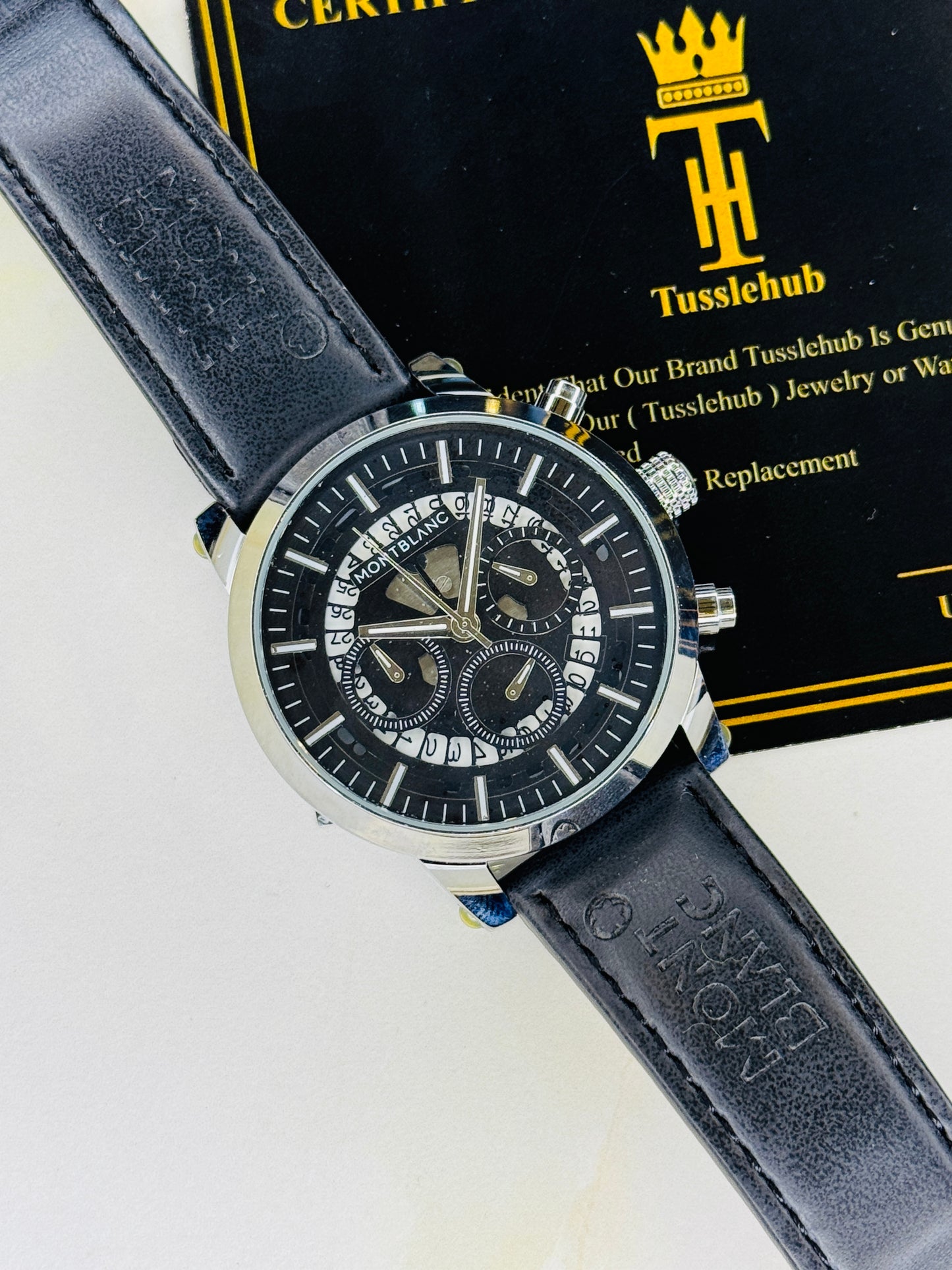 MontBlanc Black Skeleton Chronograph Watch
