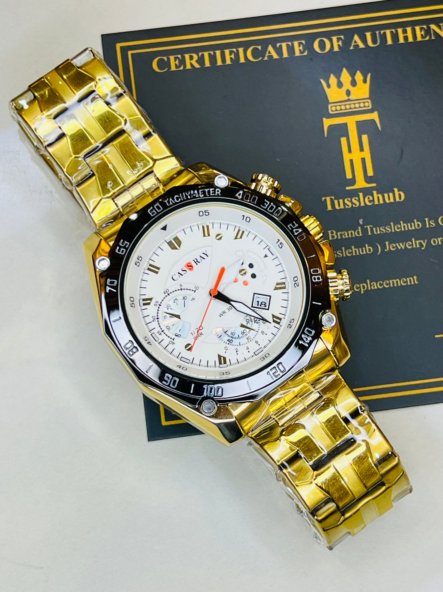 Tachy Gold White Cassray Watch