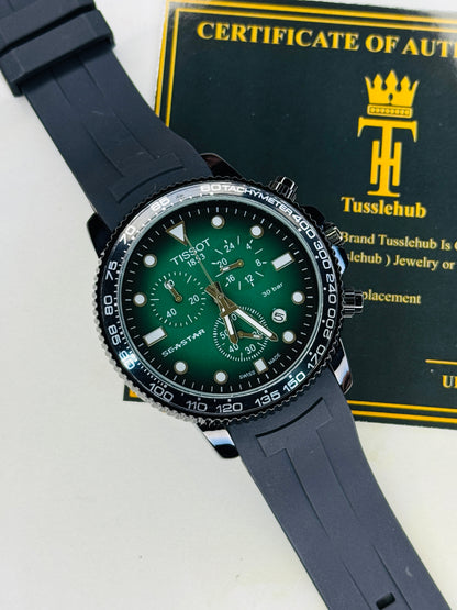 Black Emerald Tissot Sea Star Chronograph Watch
