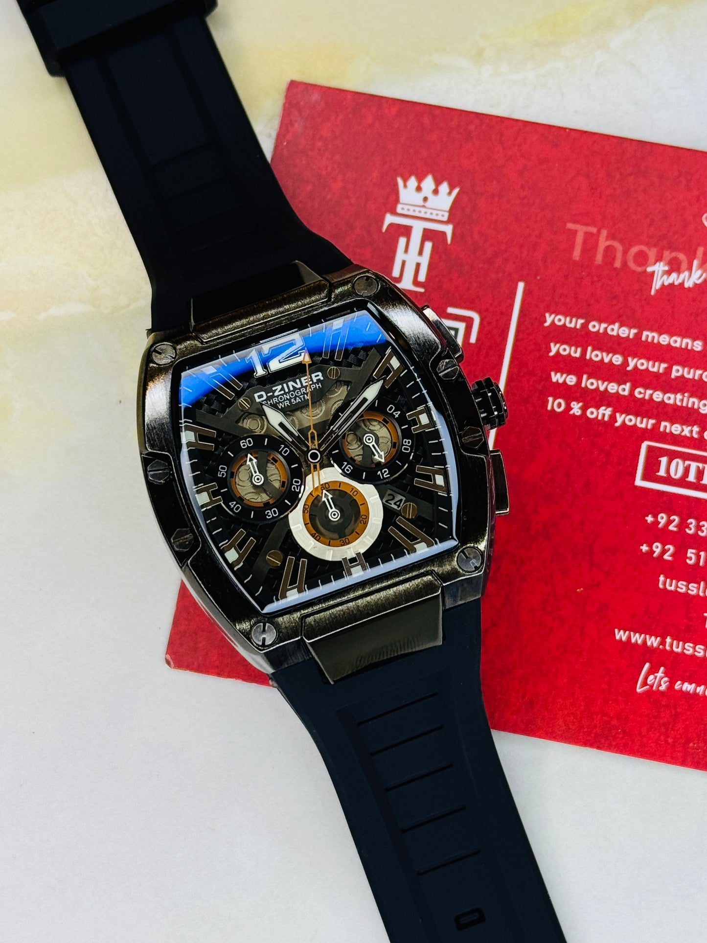 D-Ziner RM All Black Chronograph Watch
