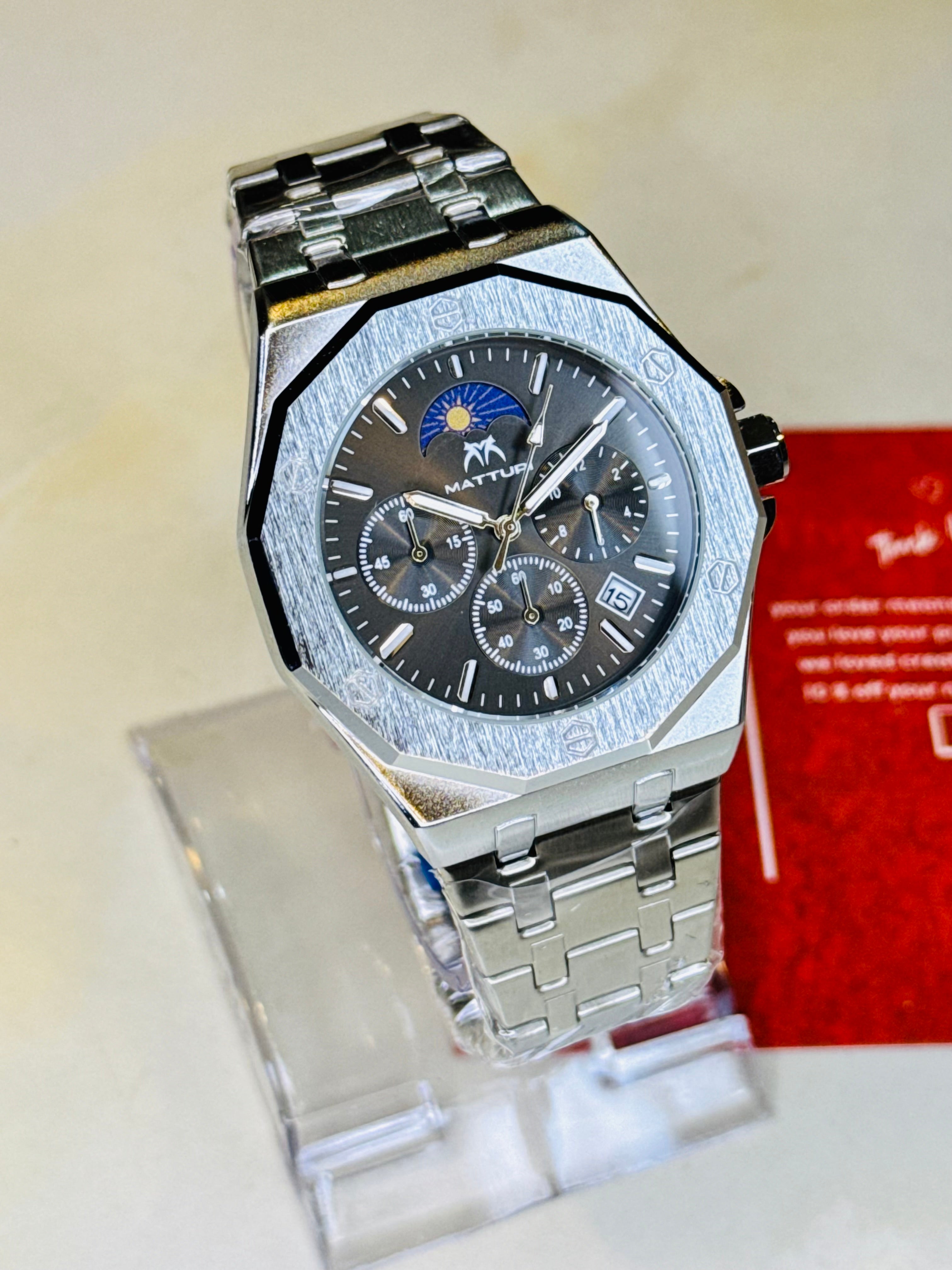 Royal Oak Silver Grey Chronograph Waterproof Watch