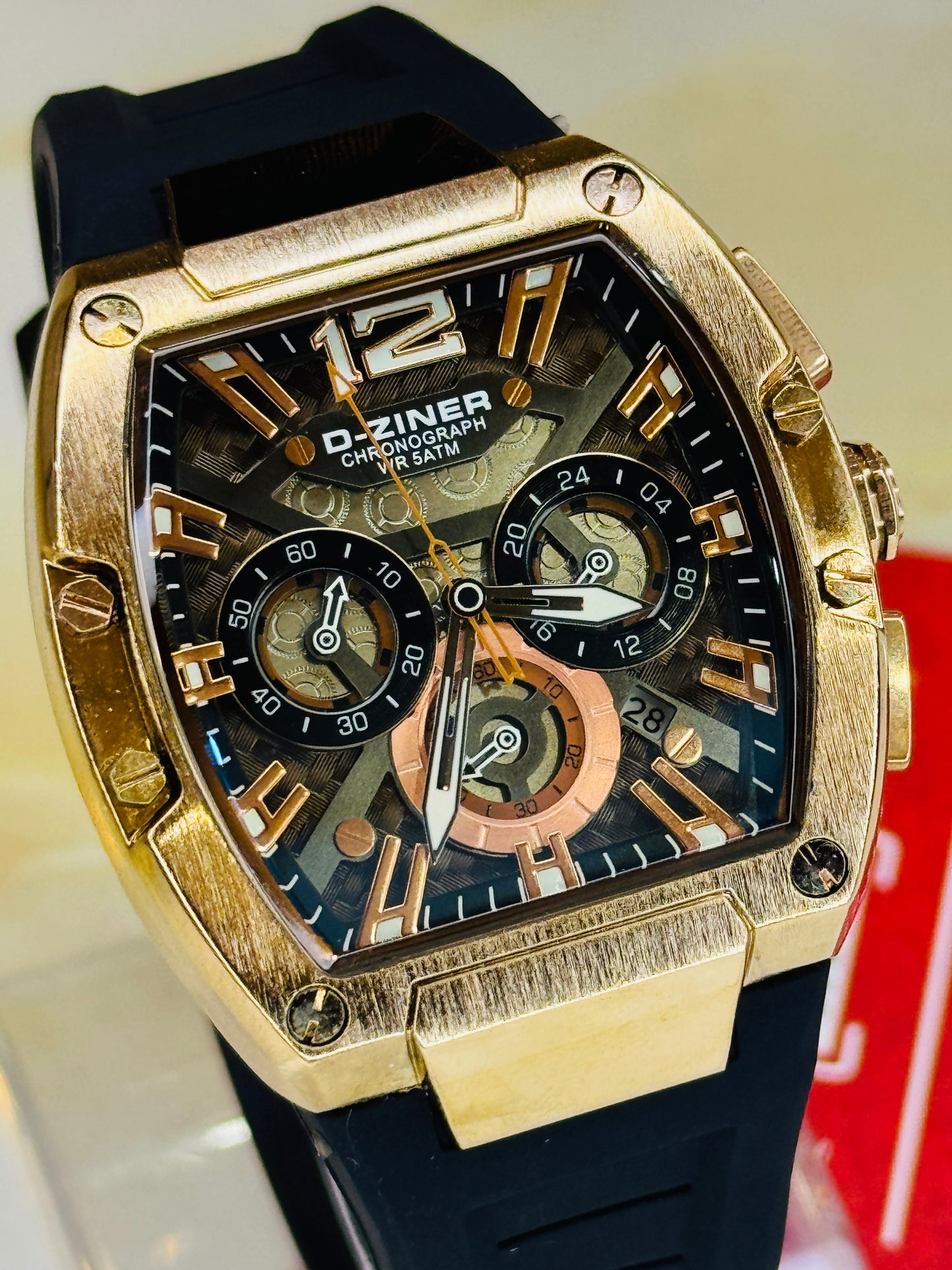 D-Ziner RM Black Copper Chronograph Watch