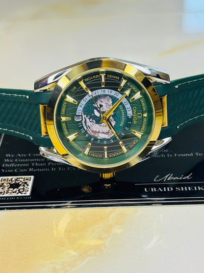 Forest Green Aqua Terra Omega Watch