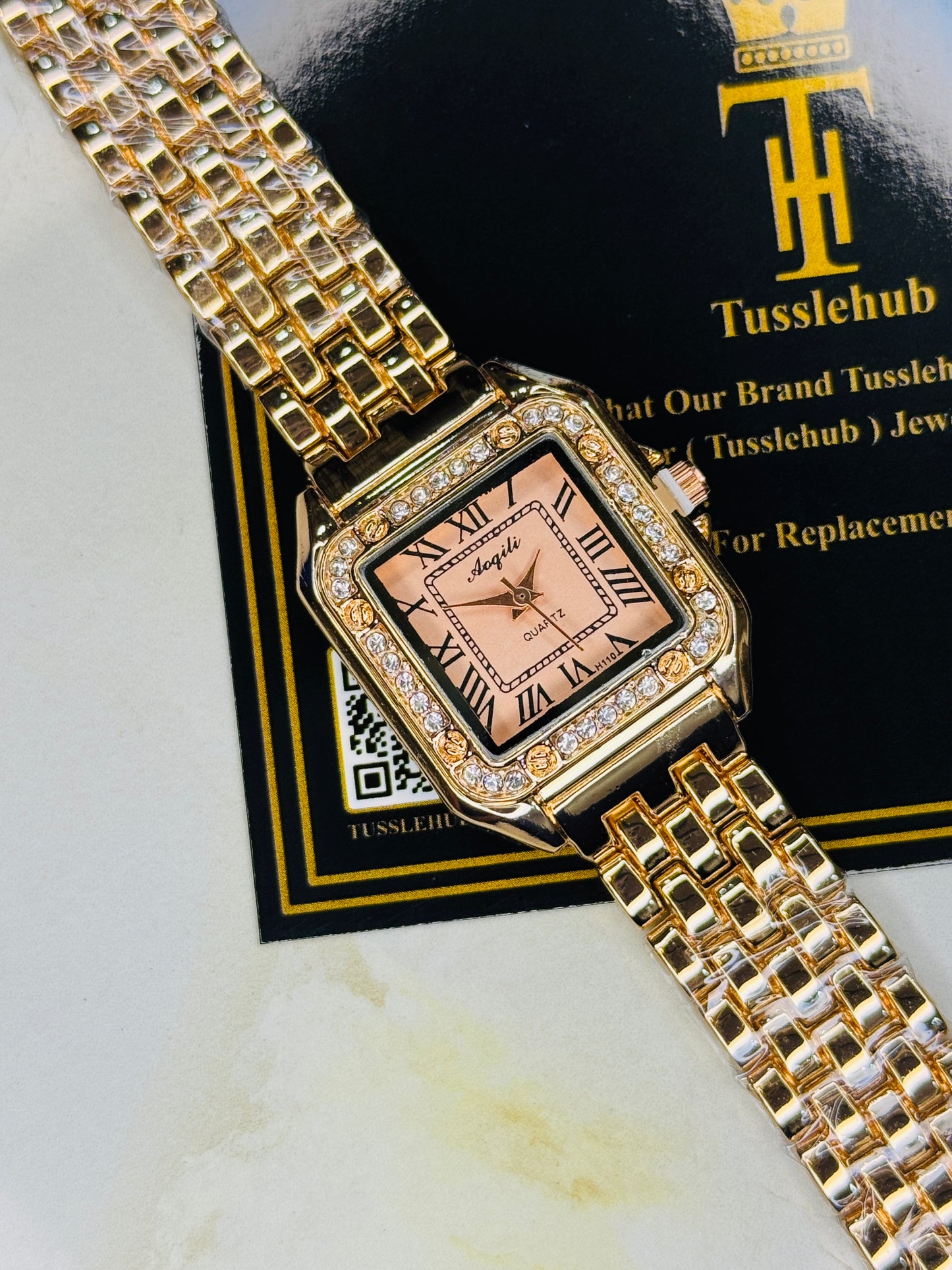All Rosegold zircon Santos Watch For Her