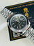 Vertical Date Just Silver Ash Grey Fluted Bezel Automatic Watch