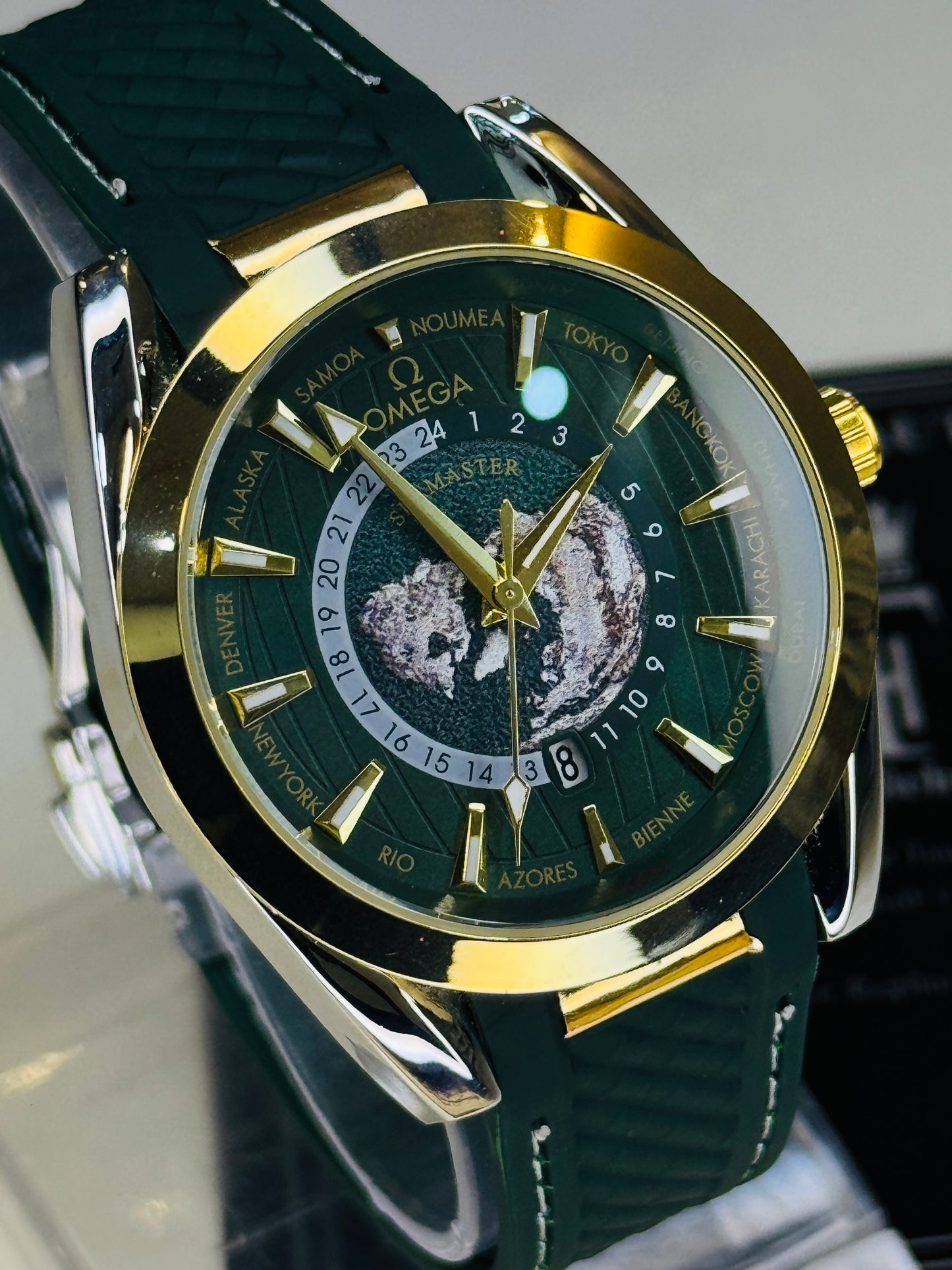 Forest Green Aqua Terra Omega Watch