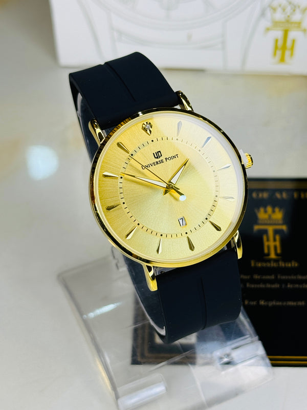 Black All Gold Slim Balloon Universe Point Watch