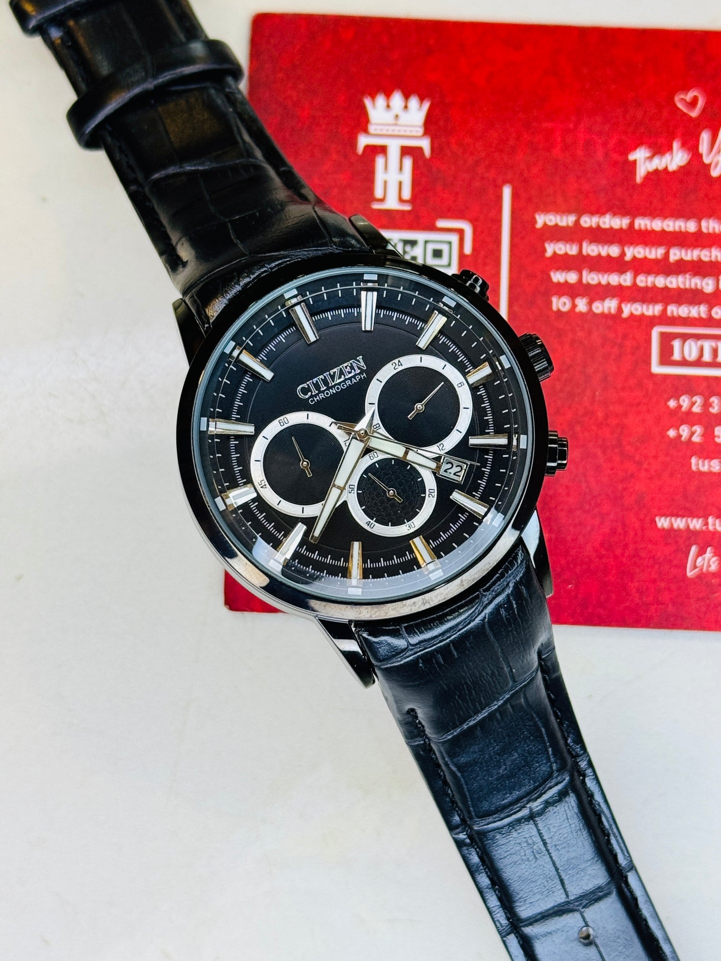 Citizen Globe All Black Chronograph Watch