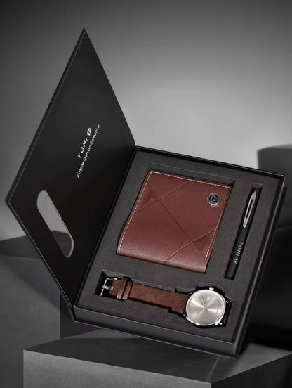 Tomi S8 Brown Silver Sleek Gift Set