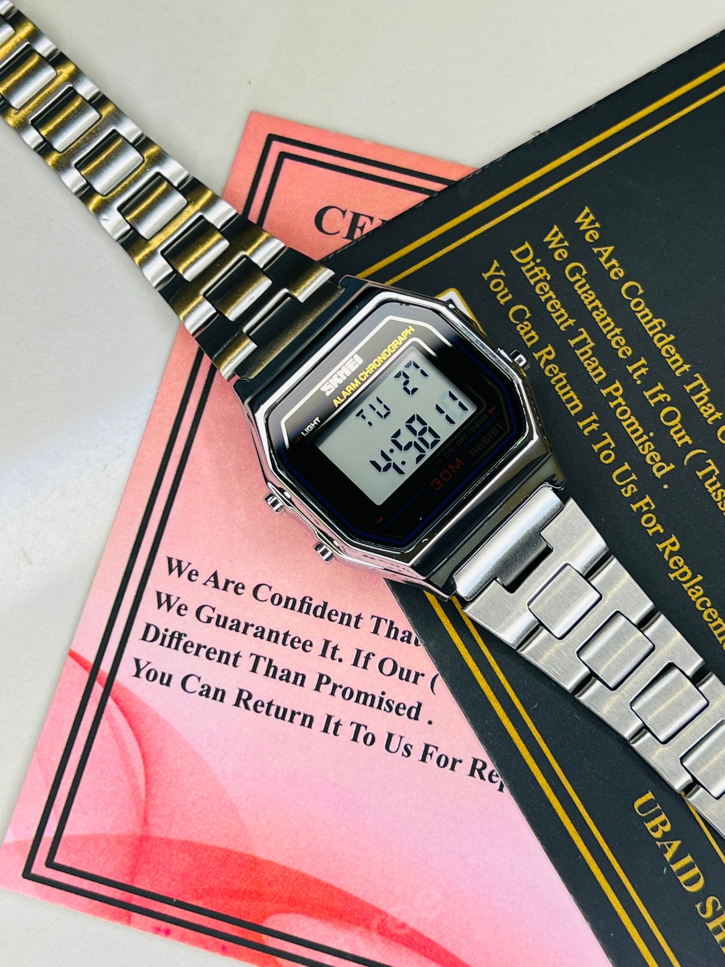 Silver Skmei Digital Watch For Her