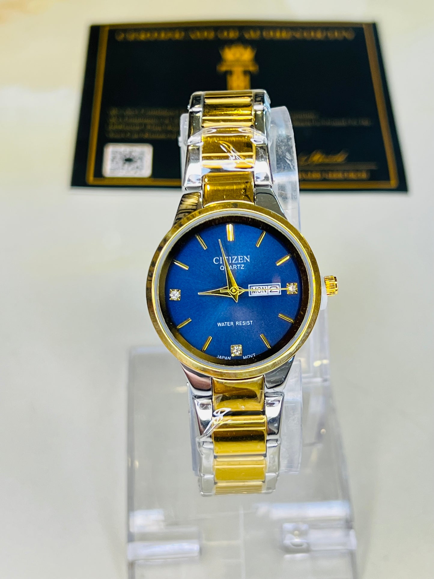 Two Tone Navy Axiom Couple Watch