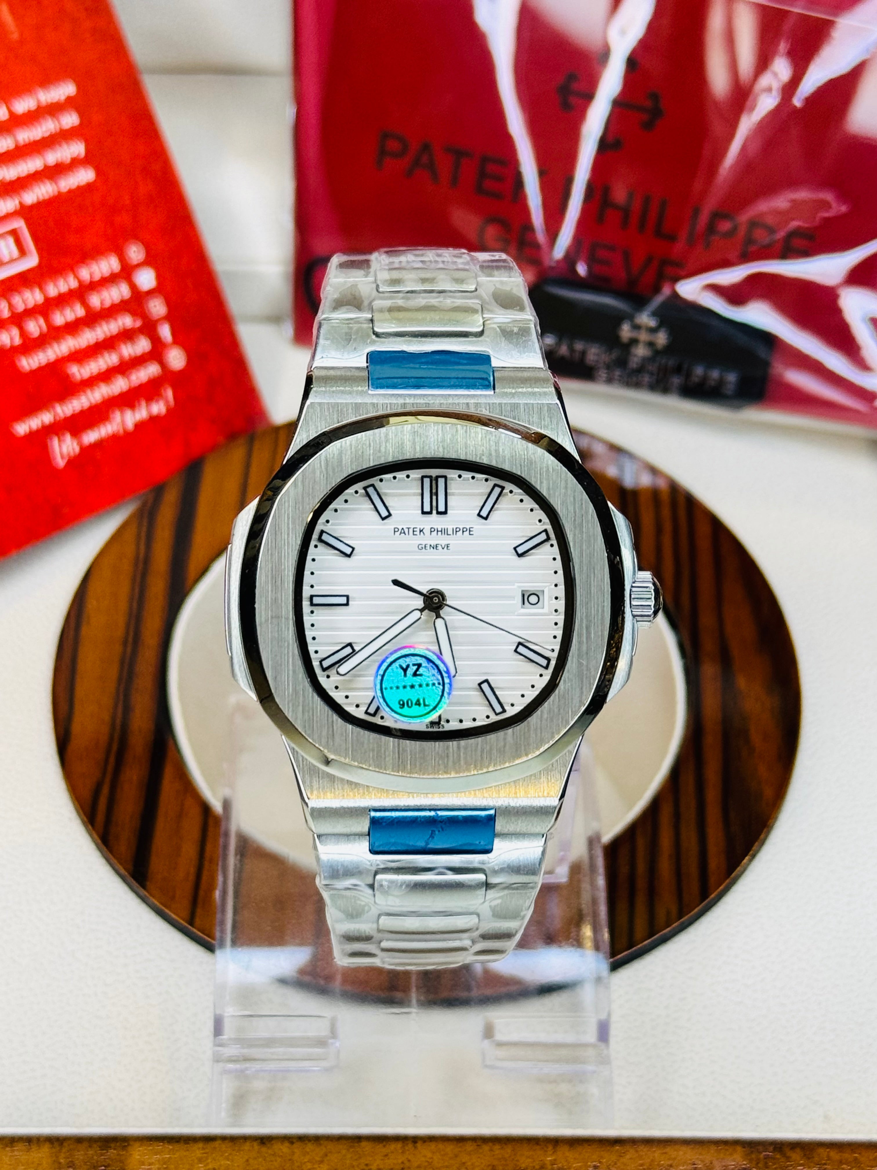 Silver White Automatic Nautilus Super Clone Watch