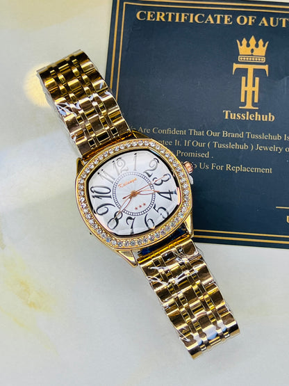 Rose Gold White Crazy Hours Kaluuya Watch For Her