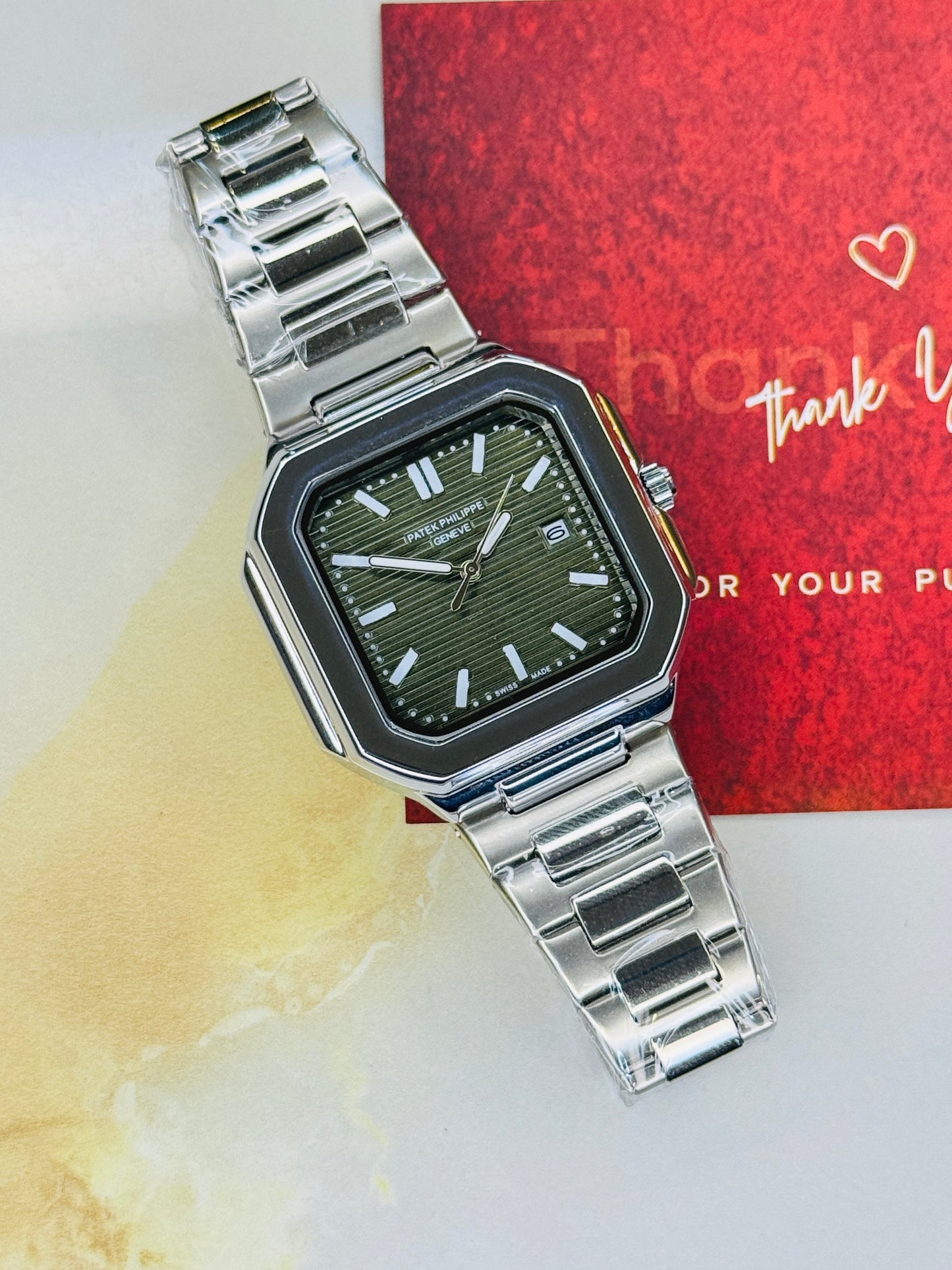 Old Money Patek Square Watch