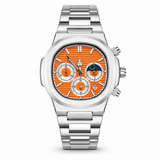 Silver Blue Nautilus Chronograph Watch