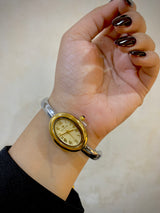 Two Tone Bangle Watch For Her