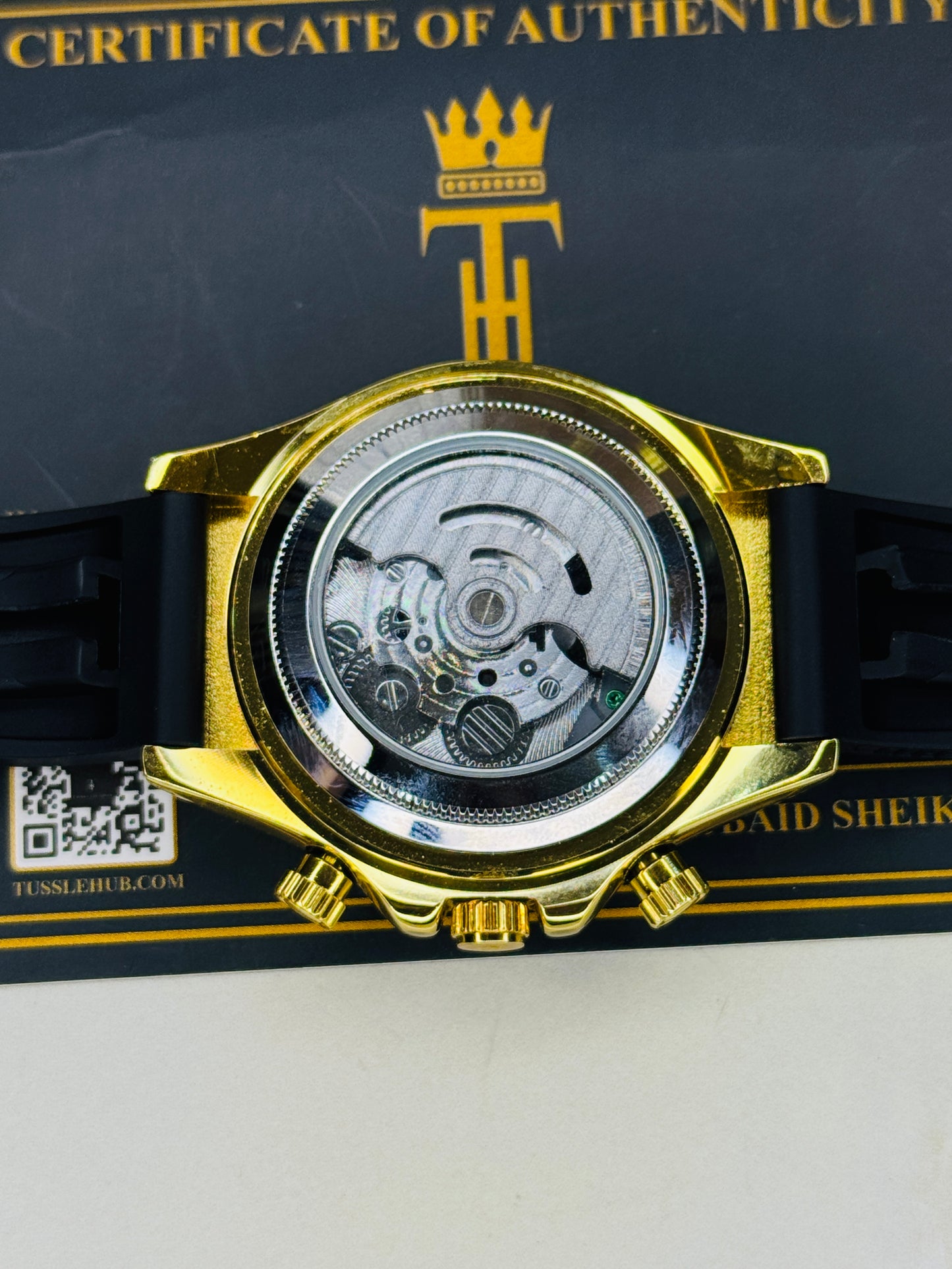 Skeleton Daytona Gold Black Watch