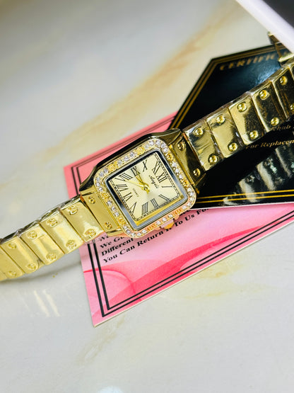 Gold zircon Santos Watch For Her