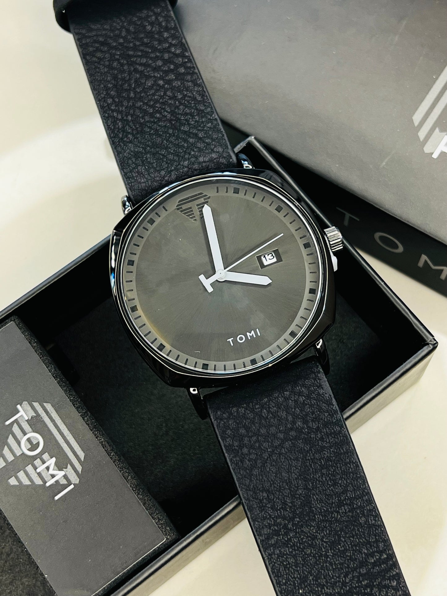 Tomi All Black Sleek Dial Watch