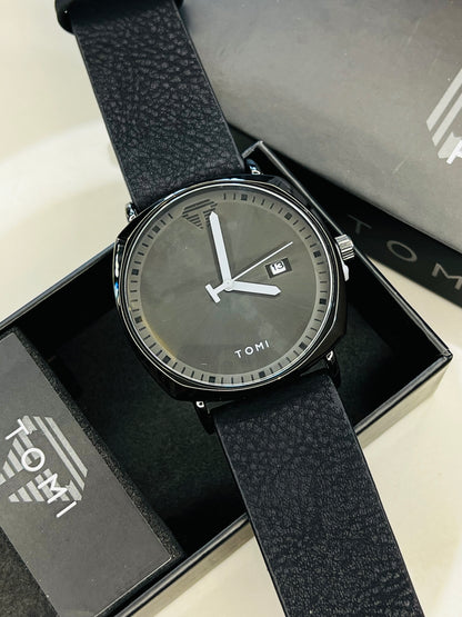 Tomi All Black Sleek Dial Watch