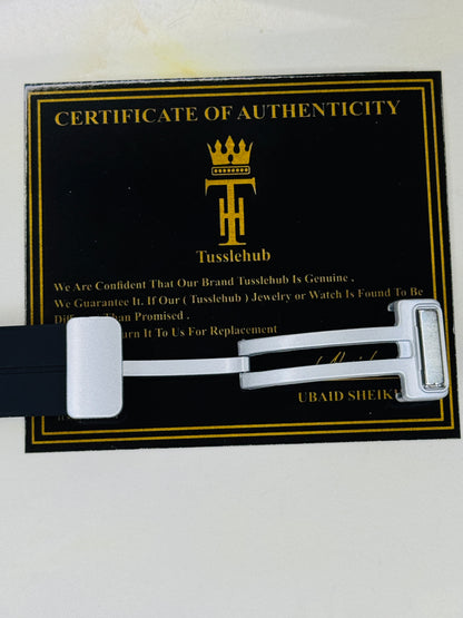 Black Silver Slim Balloon Universe Point Watch