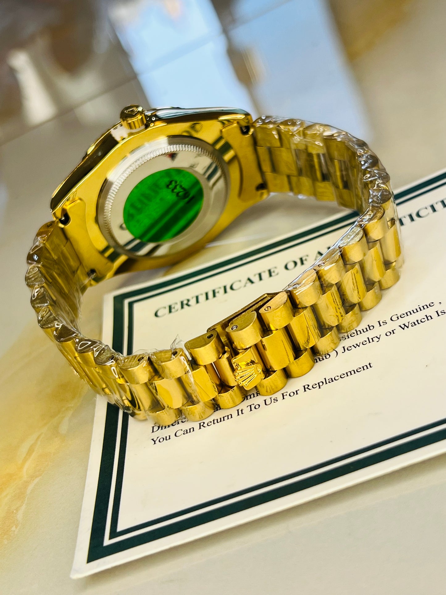 Premium Day Date All Gold Dial Watch