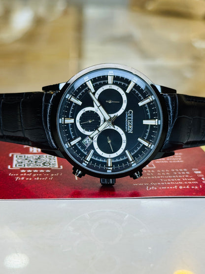 Citizen Globe All Black Chronograph Watch