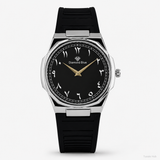 All Black Slim Arabic Magnet Strap Watch