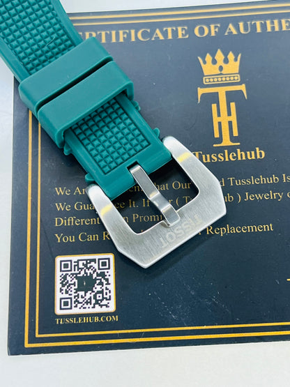 Green Silver PRX Silicon Strap Watch