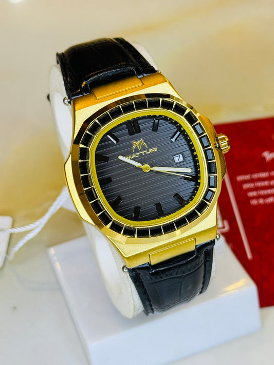 Matturi Black Gold Zircon Watch