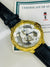White Gold Engraved Skeleton Dial Watch