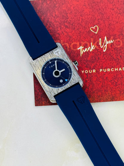 Tomi Blue Tank Magnetic Strap Watch
