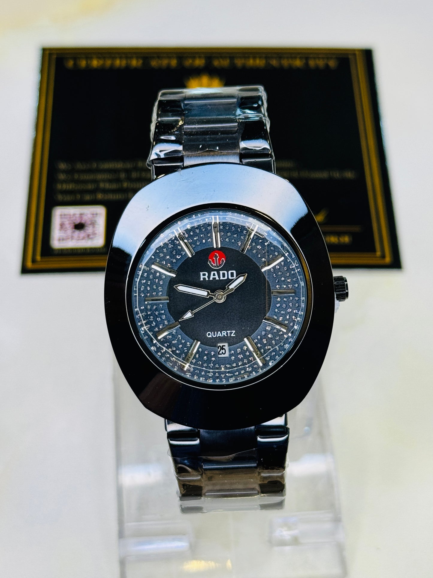 DiaStar Black Rado Quartz Watch