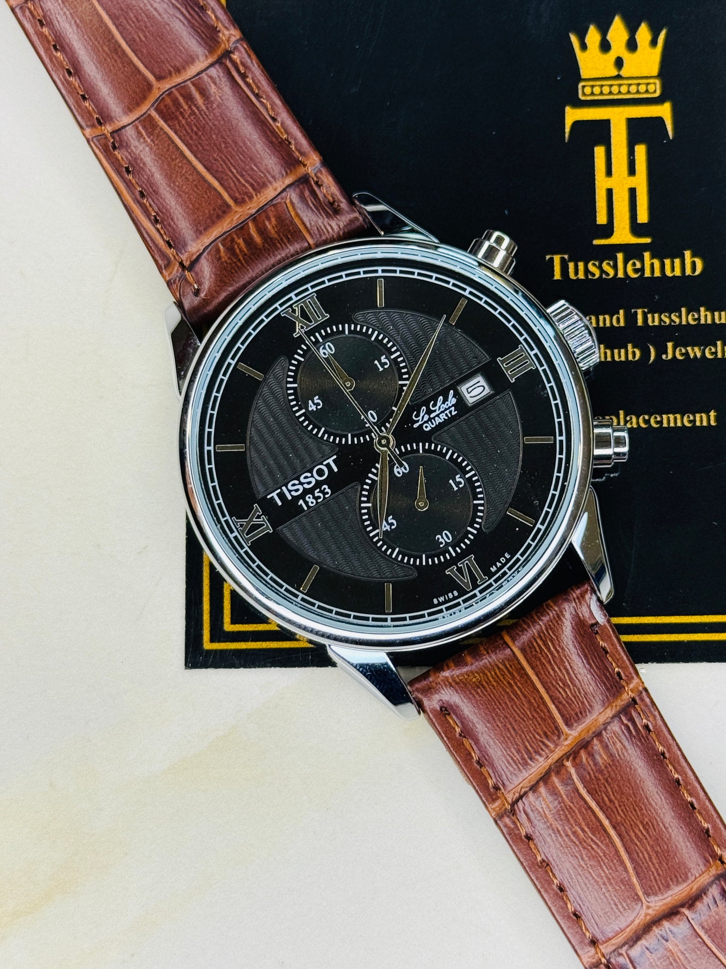 Le Lode Brown Leather Chronograph Dial Tissot Watch