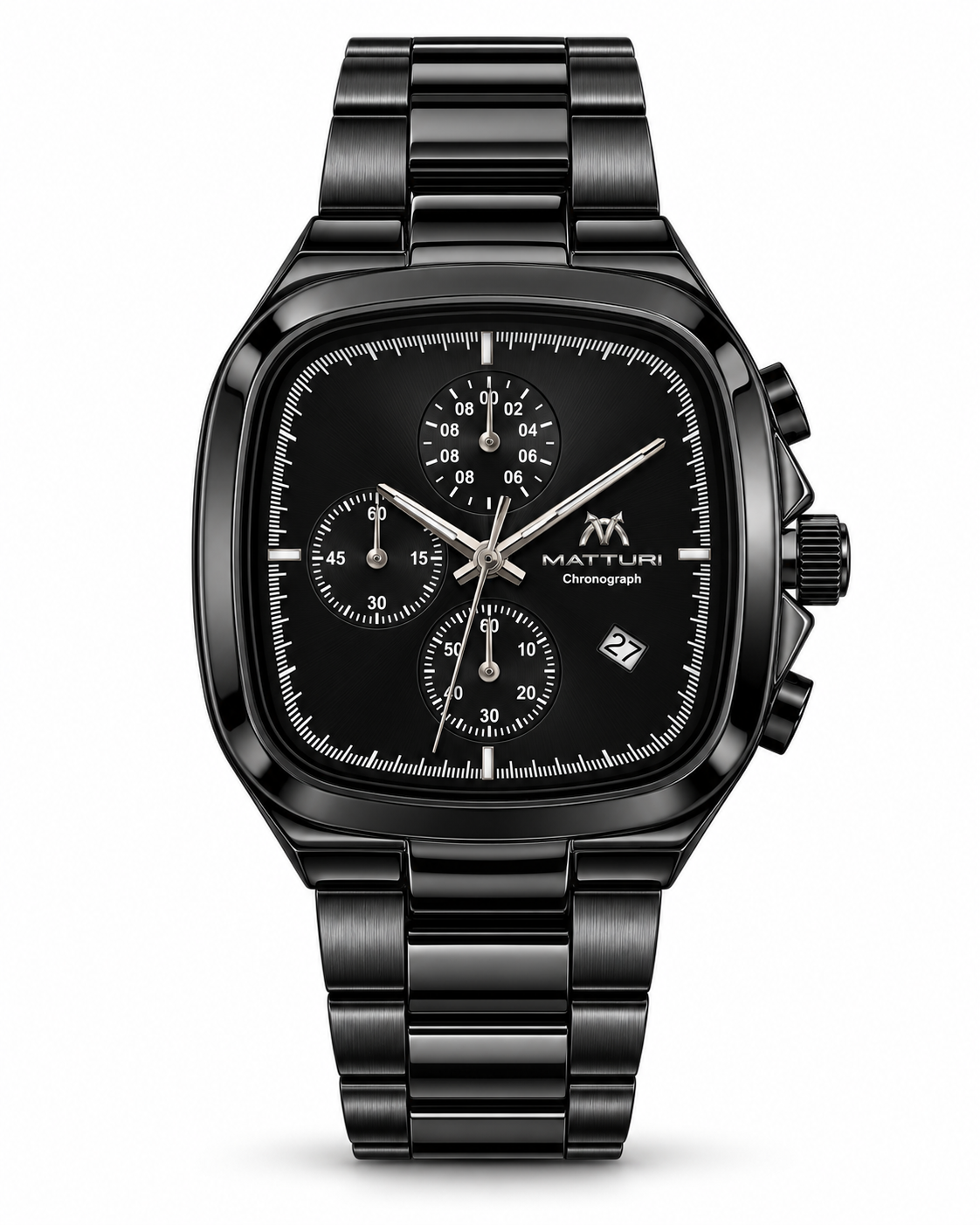 Matturi Square Racing Chain Chronograph Watch