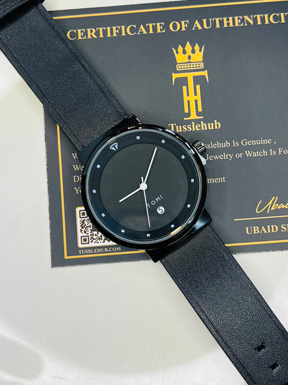Tomi All Black Elegance Dial Watch