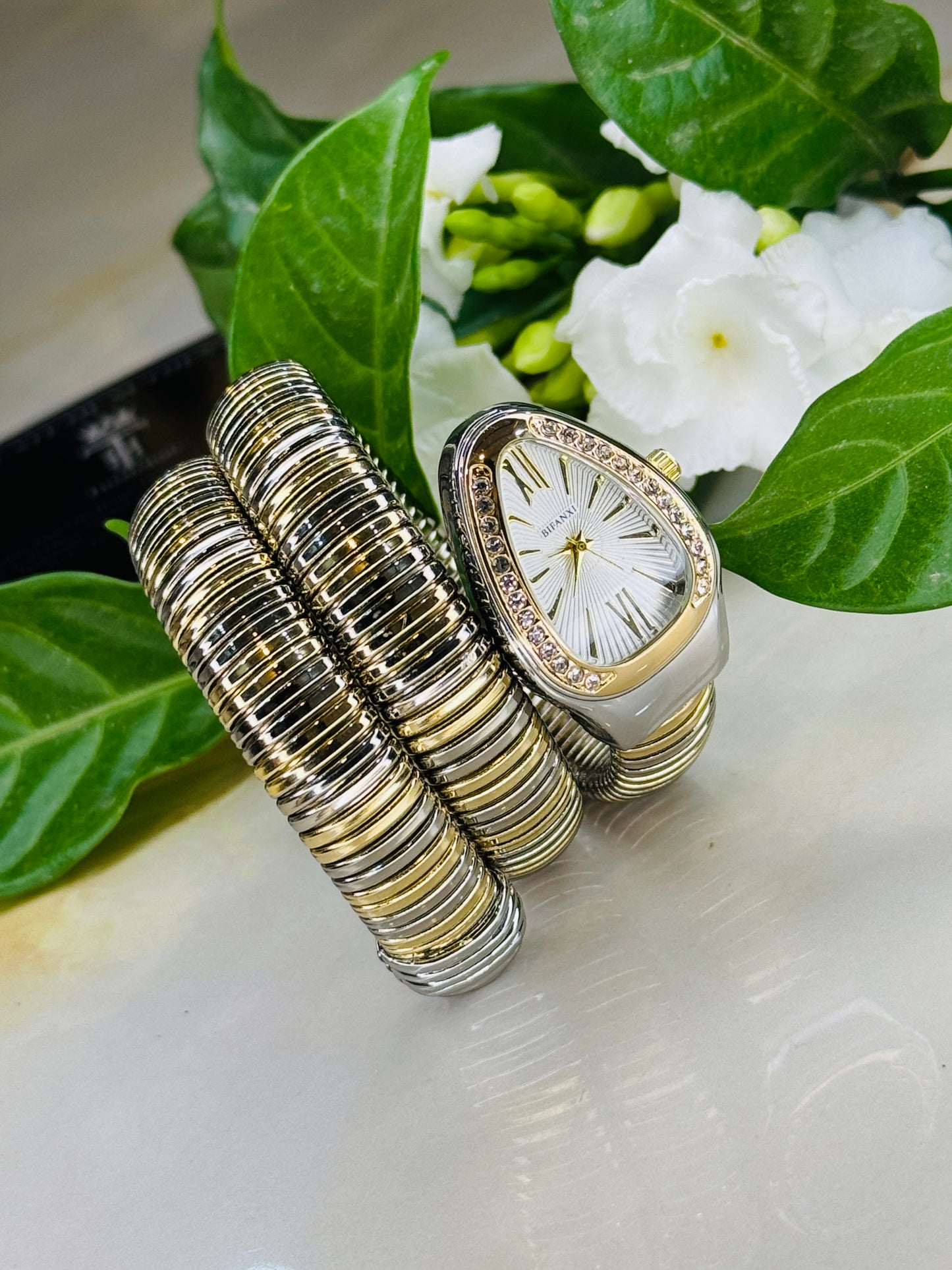 Two Tone Serpentine Watch For Her
