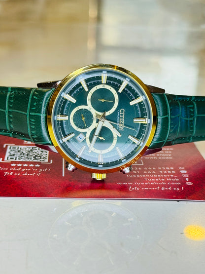 Citizen Globe Forest Green Chronograph Watch