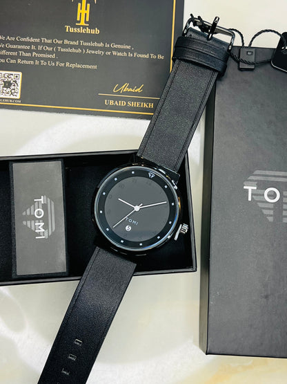 Tomi All Black Elegance Dial Watch