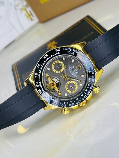 Skeleton Daytona Gold Black Watch